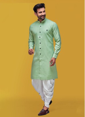 Pista Green Indowestern For Men Wear