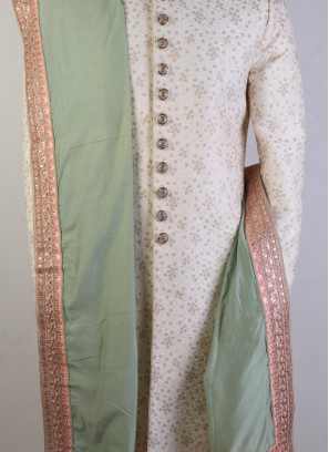 Pista Green With Contrast Color Border Dupatta