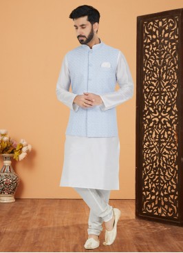 Powder Blue Nehru Jacket Set