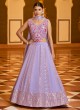 Lavender Georgette Sequins Lehenga Choli