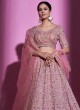 Designer Mauve Swarovski Embellished Lehenga Choli