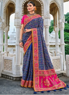 Prime Blue Engagement Classic Designer Saree