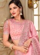 Prime Pink Embroidered Traditional Designer Saree