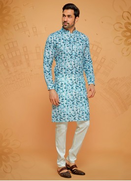 Printed Cotton Kurta Pajama For Men