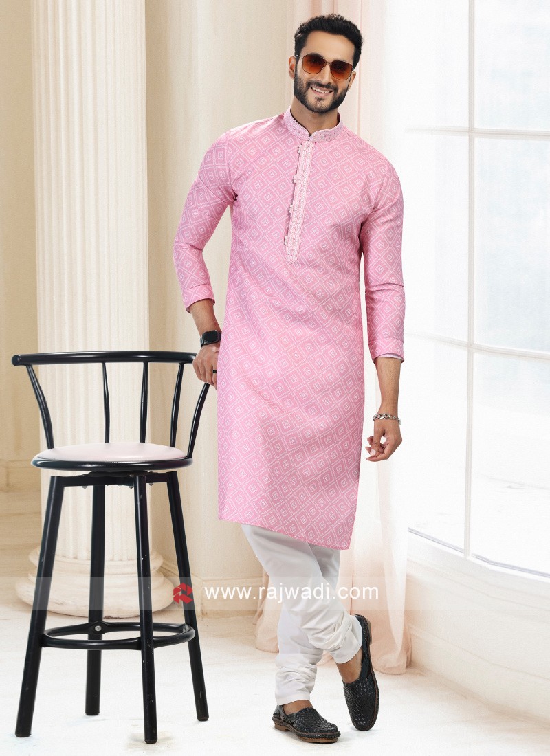 Pink color outlet kurtis