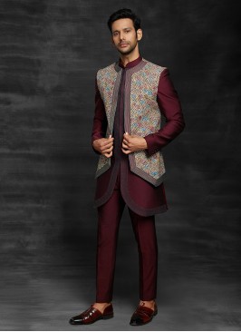 Printed Koti Style Indowestern