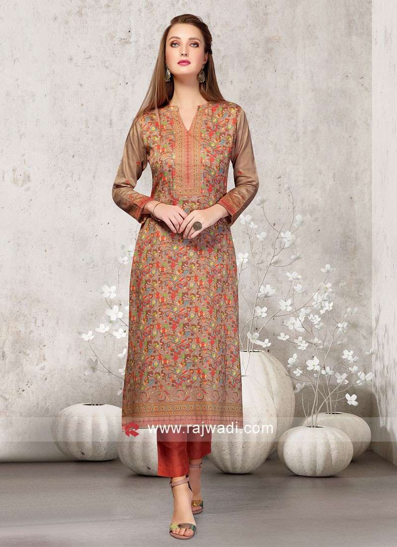 Buy New Collection Peach Kurti Palazzo Set at Rs.1250/Piece in pollachi  offer by PR Collections