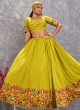 Vibrant Green Mirror Embellished Lehenga Choli