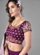 Purple Embroidered Lehenga Choli