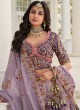 Shaded Purple Embroidered Wedding Lehenga Choli