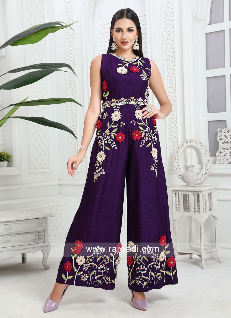 Embroidery jumpsuit on sale