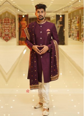 Purple Mens Indo-Western