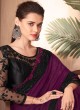 Purple Sequins Silk Classic Saree