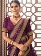 Purple Art Silk Bandhani Printed Designer Saree