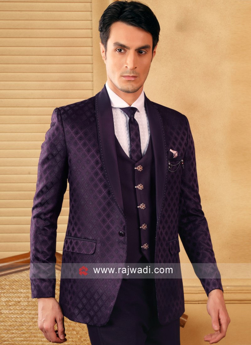 silk jacquard palazzo suits wedding -678123513 | Heenastyle