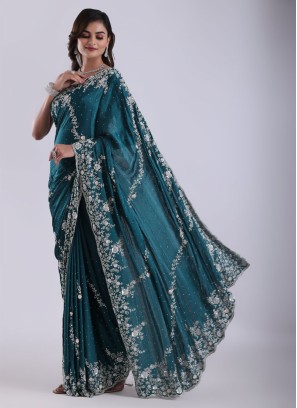 Rama Green Tendy Saree For Women