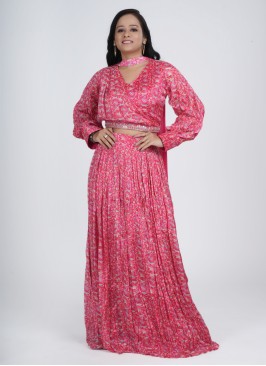 Rani Crepe Silk Designer Lehenga Choli