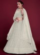 Ravishing Off White Georgette Lehenga Choli