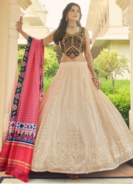 Buy Ravishing Pista Green Organza Wedding Lehenga Choli 