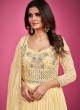 Yellow Pure Georgette Anarkali Style Gown