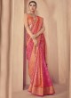 Raw Silk Fancy Designer Traditional Saree in Pink