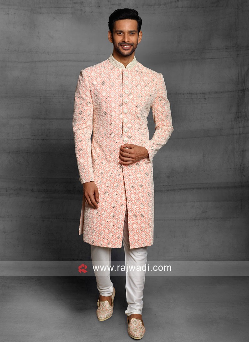 Sherwani with shop pathani salwar