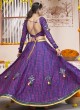 Blue Mirror Embroidered Rayon Chaniya Choli