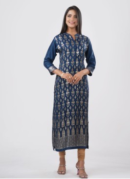 Rust And Black Stylish Kurti