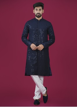Readymade Cotton Lucknowi Kurta Pajama