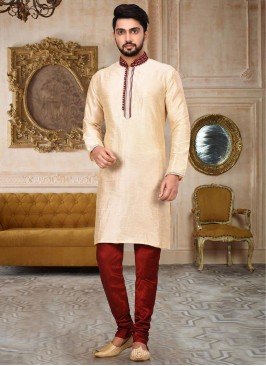 Readymade Cream Kurta Pajama