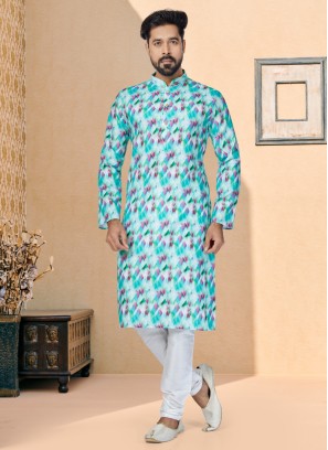 Readymade Digital Printed Multi Color Kurta Pajama