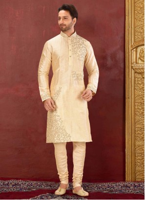 Readymade Fawn Color Kurta Pajama