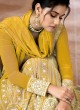 Mustard Yellow Anarkali Suit In Georgette