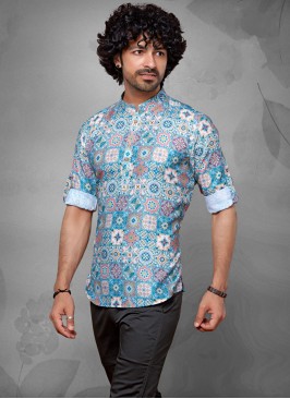 Readymade Multi Color Printed Kurta For Men