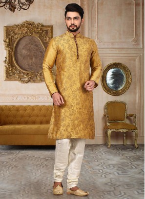 Readymade Mustard Yellow Kurta Pajama