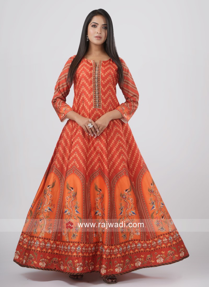 Anarkali flared outlet kurti