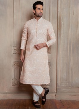 Readymade Peach Kurta Pajama