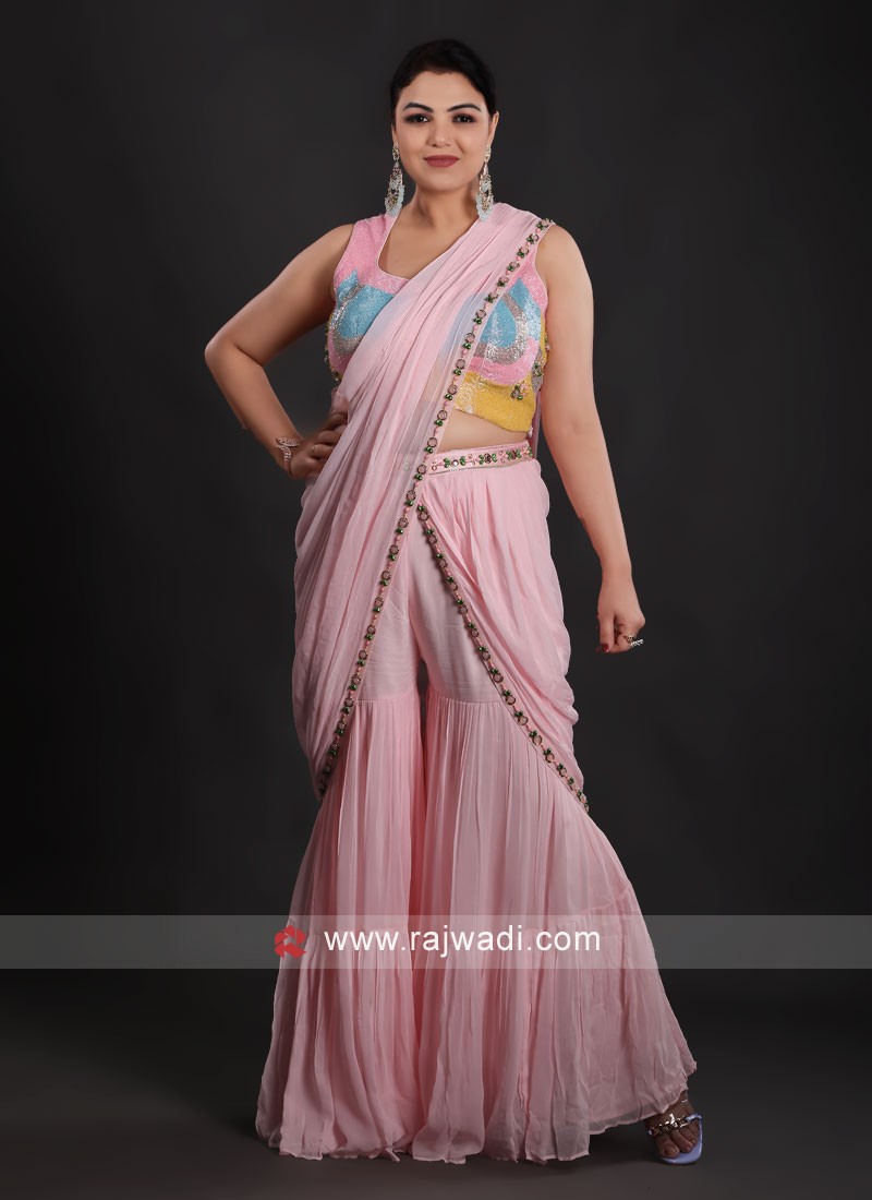 Sharara shop saree style