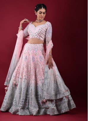 Reception Wear Lehenga Choli In Silk Fabric