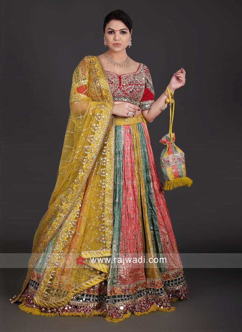 New Designer Multi Colours Lehenga Choli - Etsy Sweden