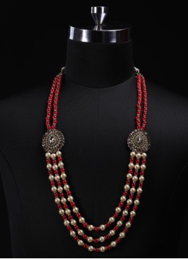 Red and Golden Mala For Dulha