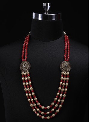 Red and Golden Mala For Dulha