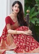 Red Art Banarasi Silk Weaving Designer Traditional Saree