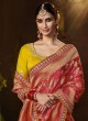 Mesmerizing Red Bandhej Silk Saree