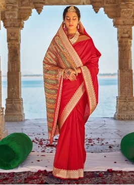 Red Color Classic Designer Saree