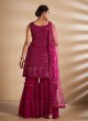 Red Color Designer Palazzo Salwar Suit