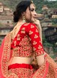 Red Resham Engagement Lehenga Choli