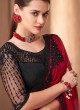 Red Sequins Embellished Designer Silk Saree