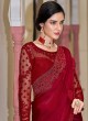 Gorgeous Red Designer Silk Saree