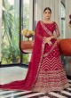 Red Zari Embellished Georgette Wedding Lehenga Choli